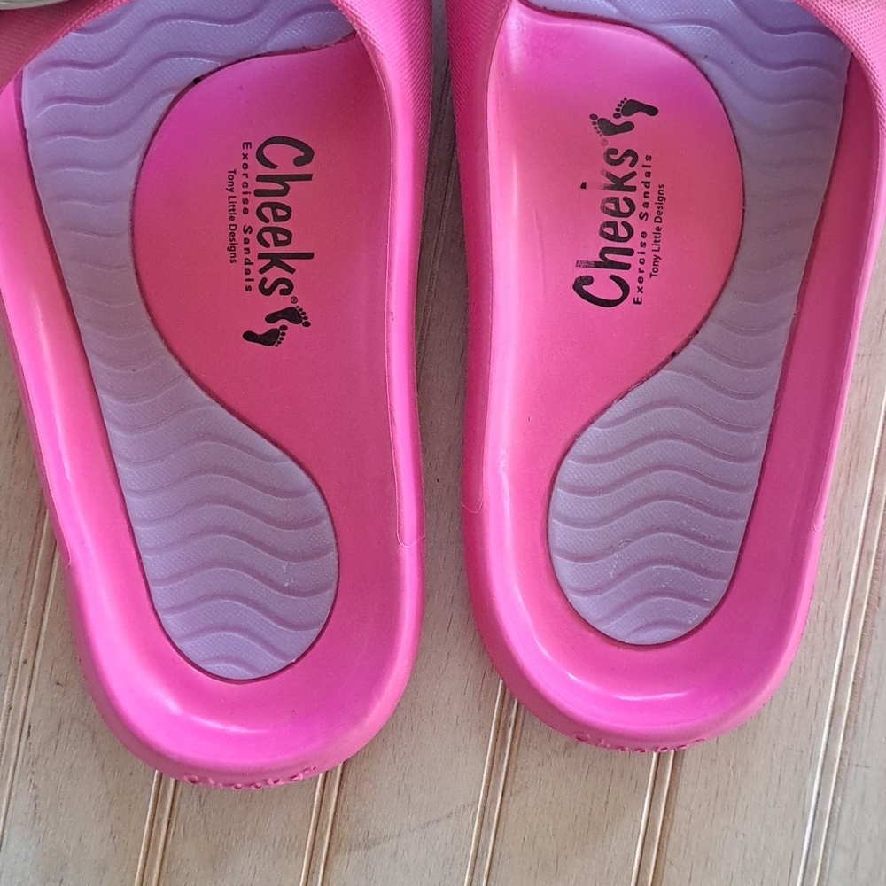 Cheeks Exercise by Tony Little Sandals Sport Recovery Comfort Slides Lightweight - Picture 8 of 11